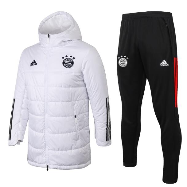 Bayern Munich White Cotton Coat Suits with Pants 2020/21